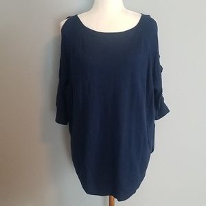Express Blue Cold Shoulders Women's Top Size S